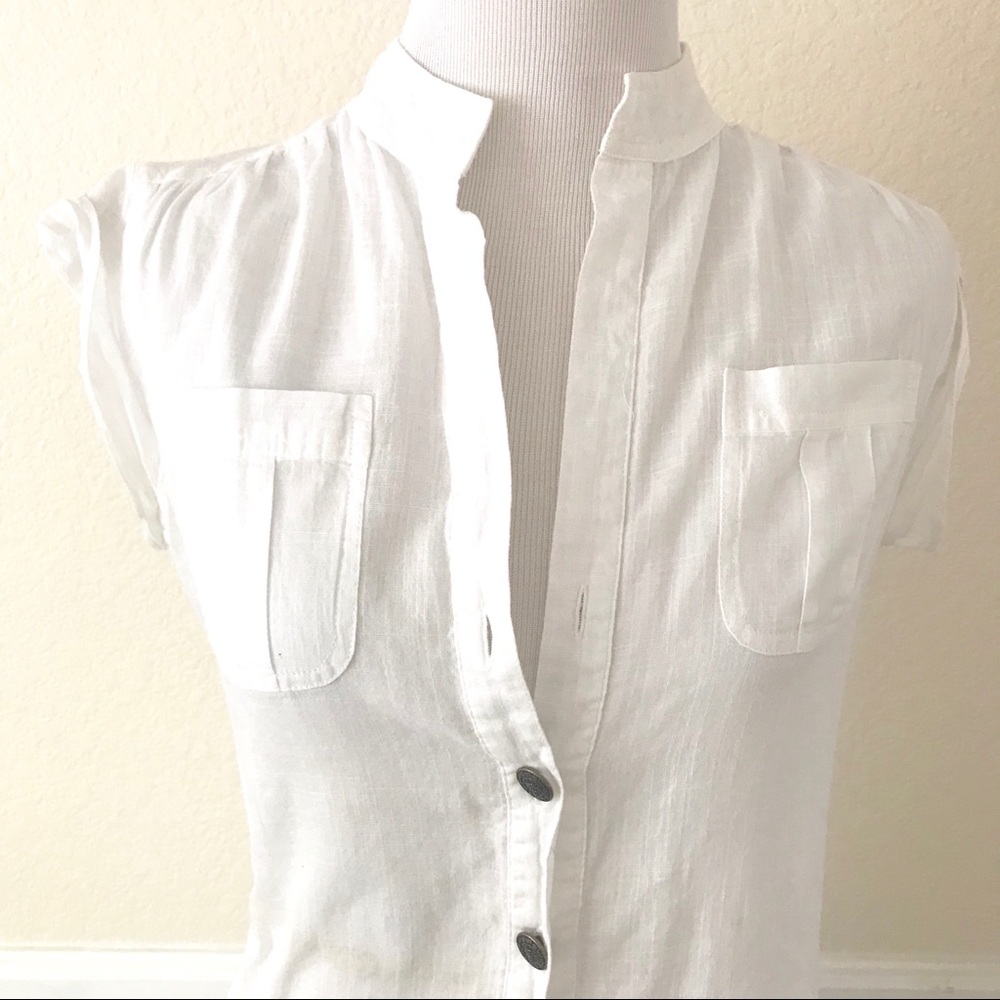 ❗️SOLD❗️Free People Cap Sleeve Ruffle Hem Boho Top - Picture 4 of 7
